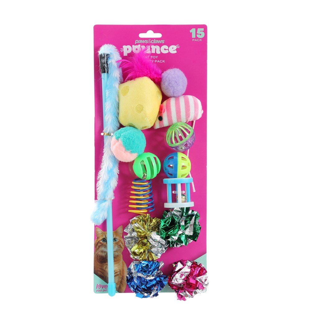 Pounce Cat Toy Variety Pack – 15 Pack