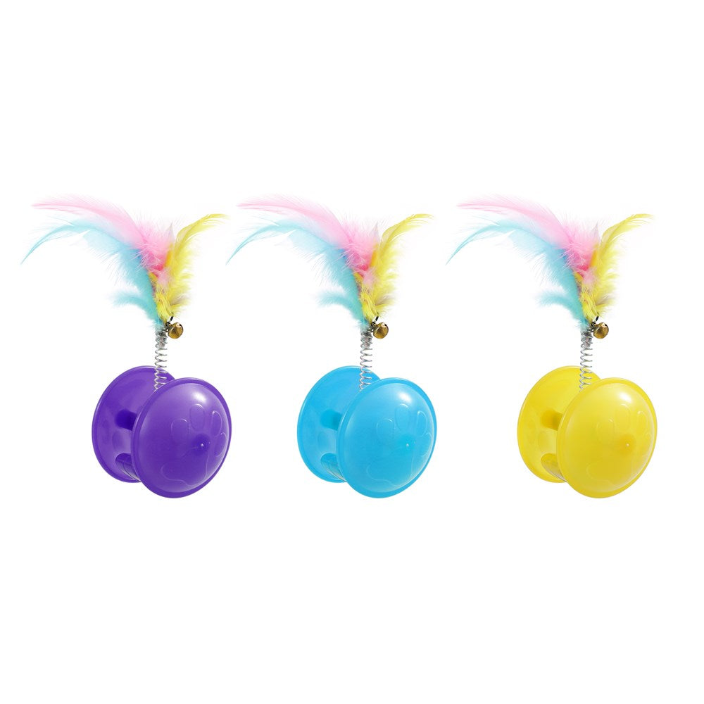 Pounce Crazy Rolling Cat Toy 10x4cm Assorted