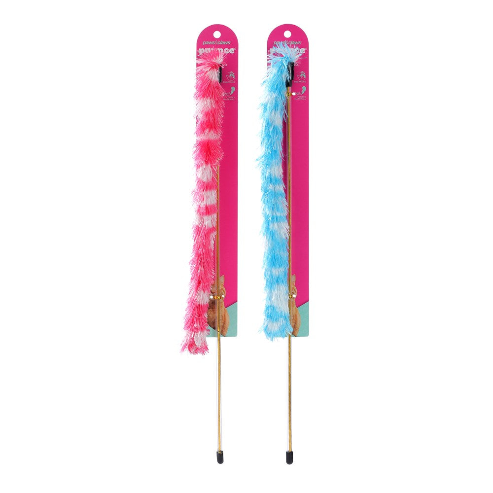 Pounce Fluffy Dangler Cat Toy – 50cm (Assorted Colours)