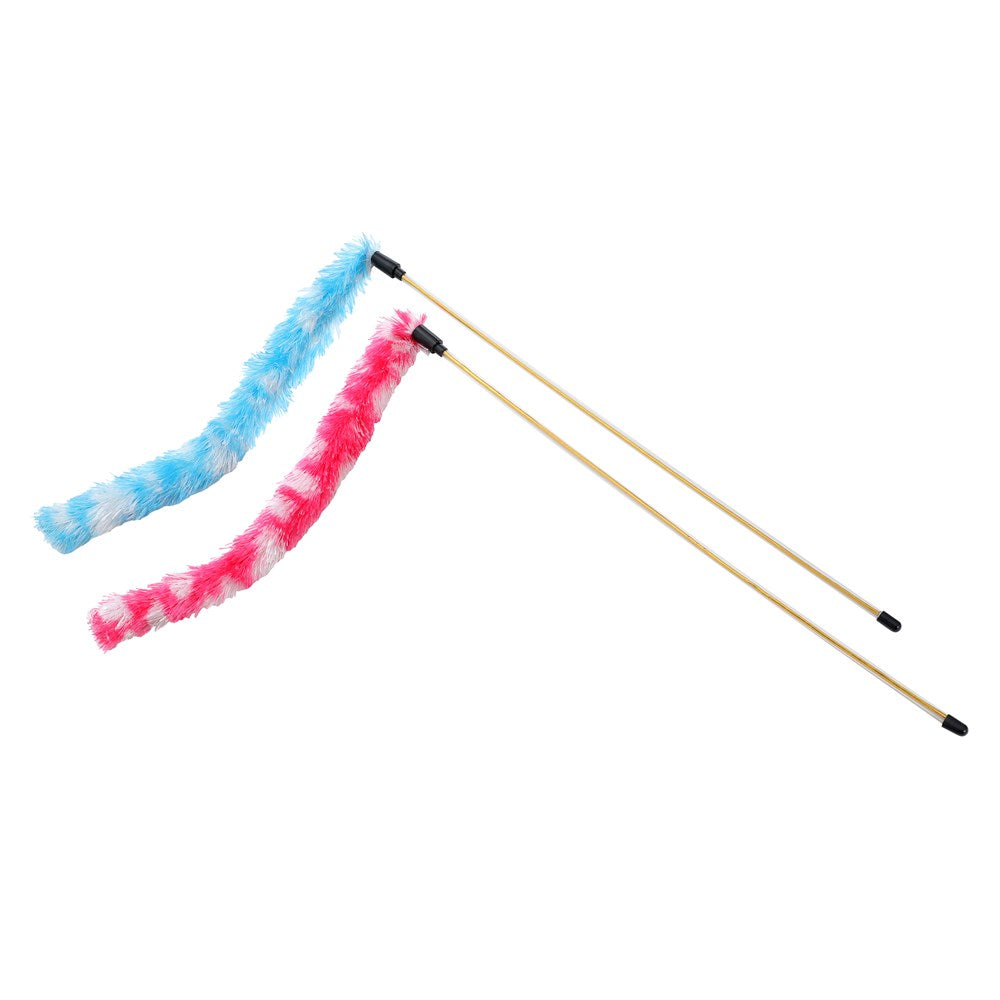 Pounce Fluffy Dangler Cat Toy – 50cm (Assorted Colours)
