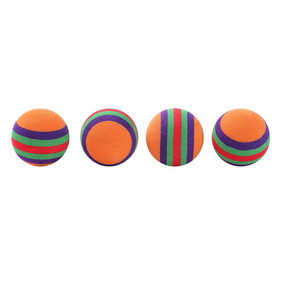 Pounce Foam Balls Cat Toy – 4 Pack (Assorted Colours)