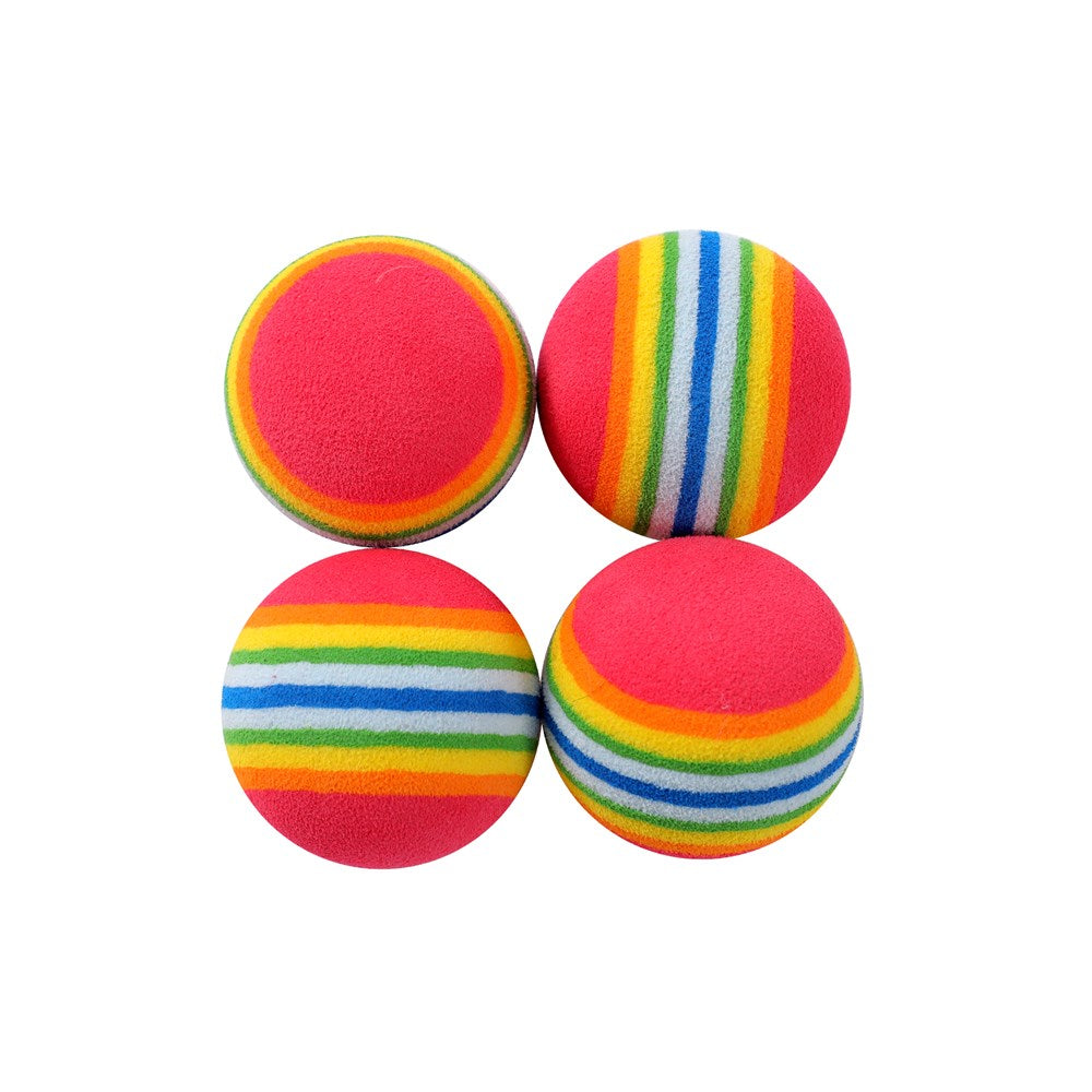 Pounce Foam Balls Cat Toy – 4 Pack (Assorted Colours)