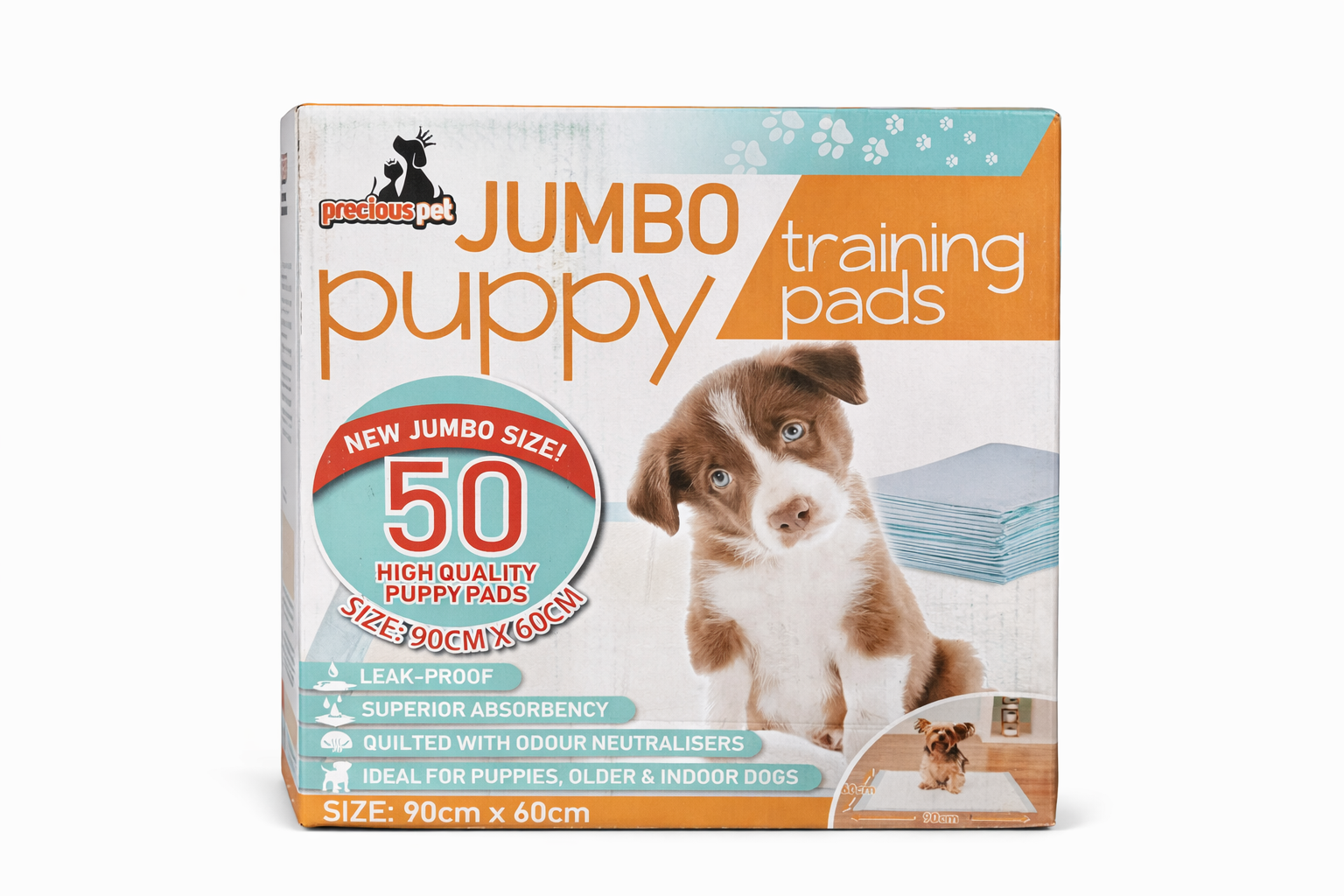 Puppy Pads Pk50 Jumbo 60x90cm