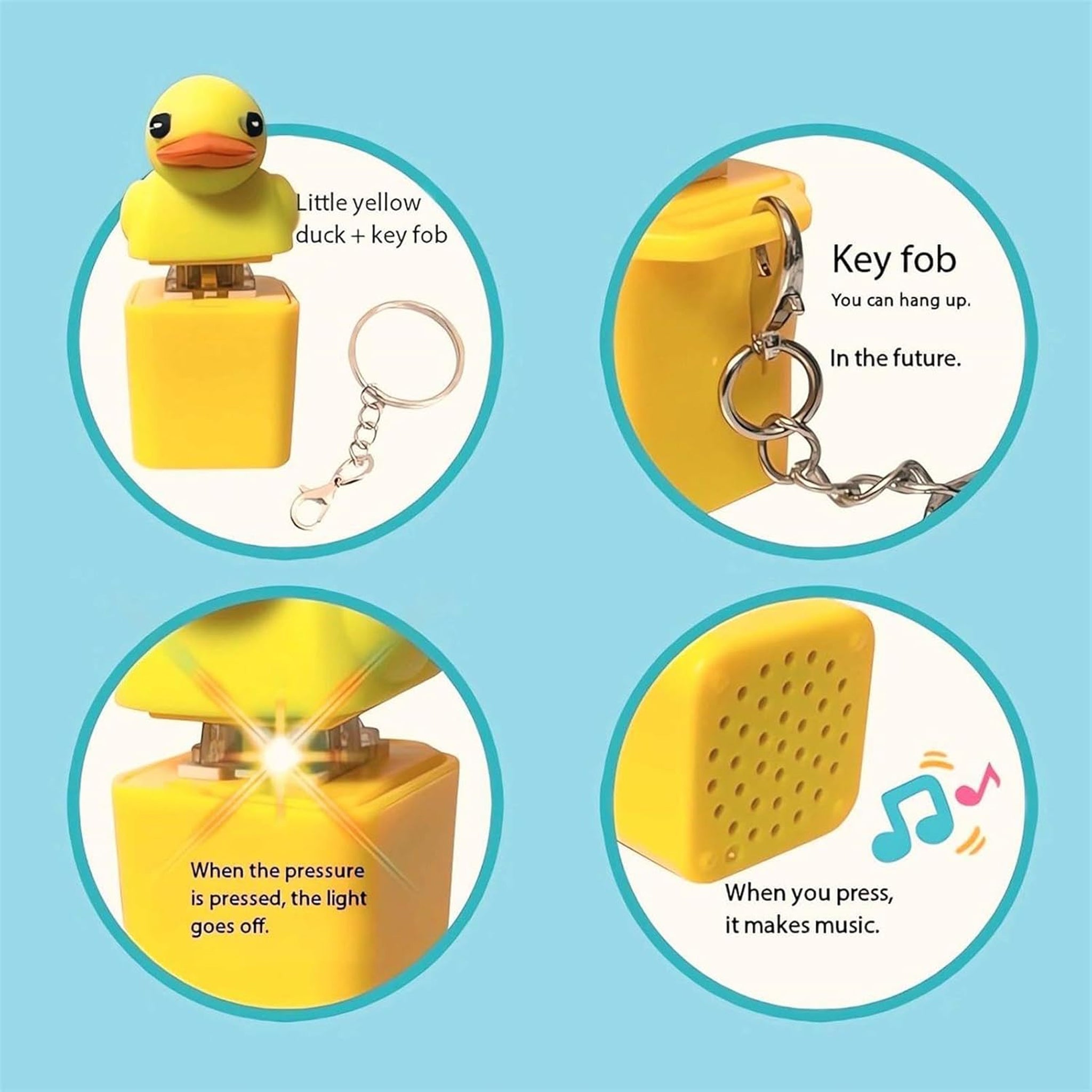 Quaking Duck Fidget Keychain