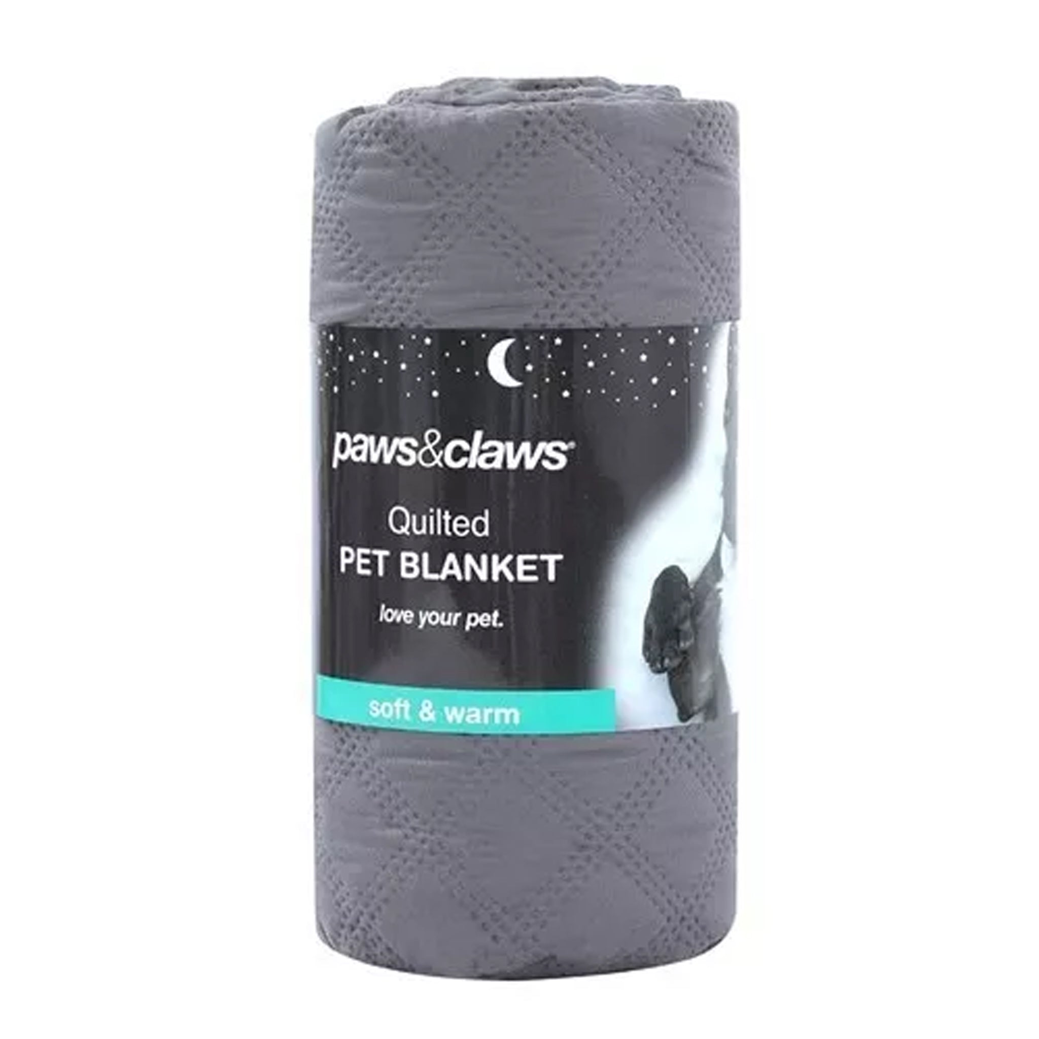 Quilted Pet Blanket – Grey (130 × 100cm)