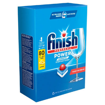 Finish Power Essential Dishwashing Tablets Lemon Sparkle 80 Pack