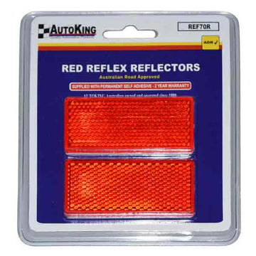 AUTOKING Reflectors Red 70 x 28mm Pair