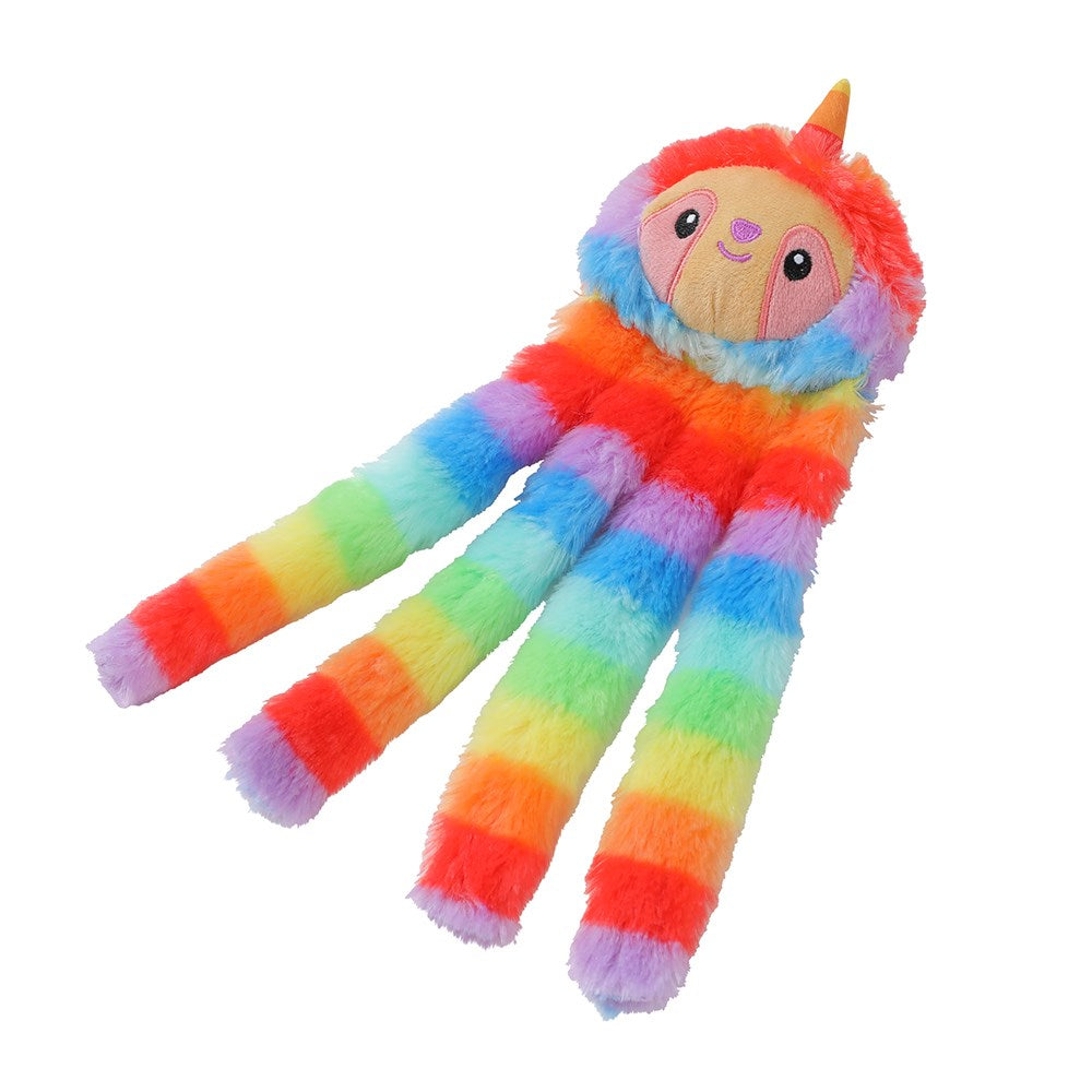 Rainbow Octo-Sloth Plush Toy – 33 × 10 × 4cm