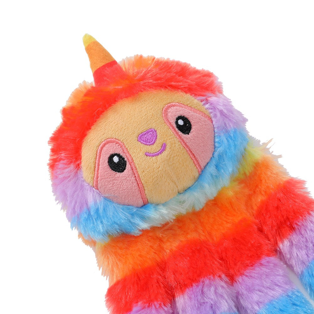 Rainbow Octo-Sloth Plush Toy – 33 × 10 × 4cm