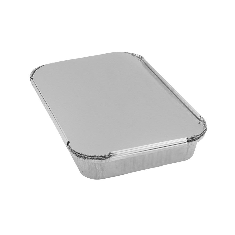 Rectangle Foil Containers with Lids – 31.5 × 21 × 4.5cm (10 Pack)