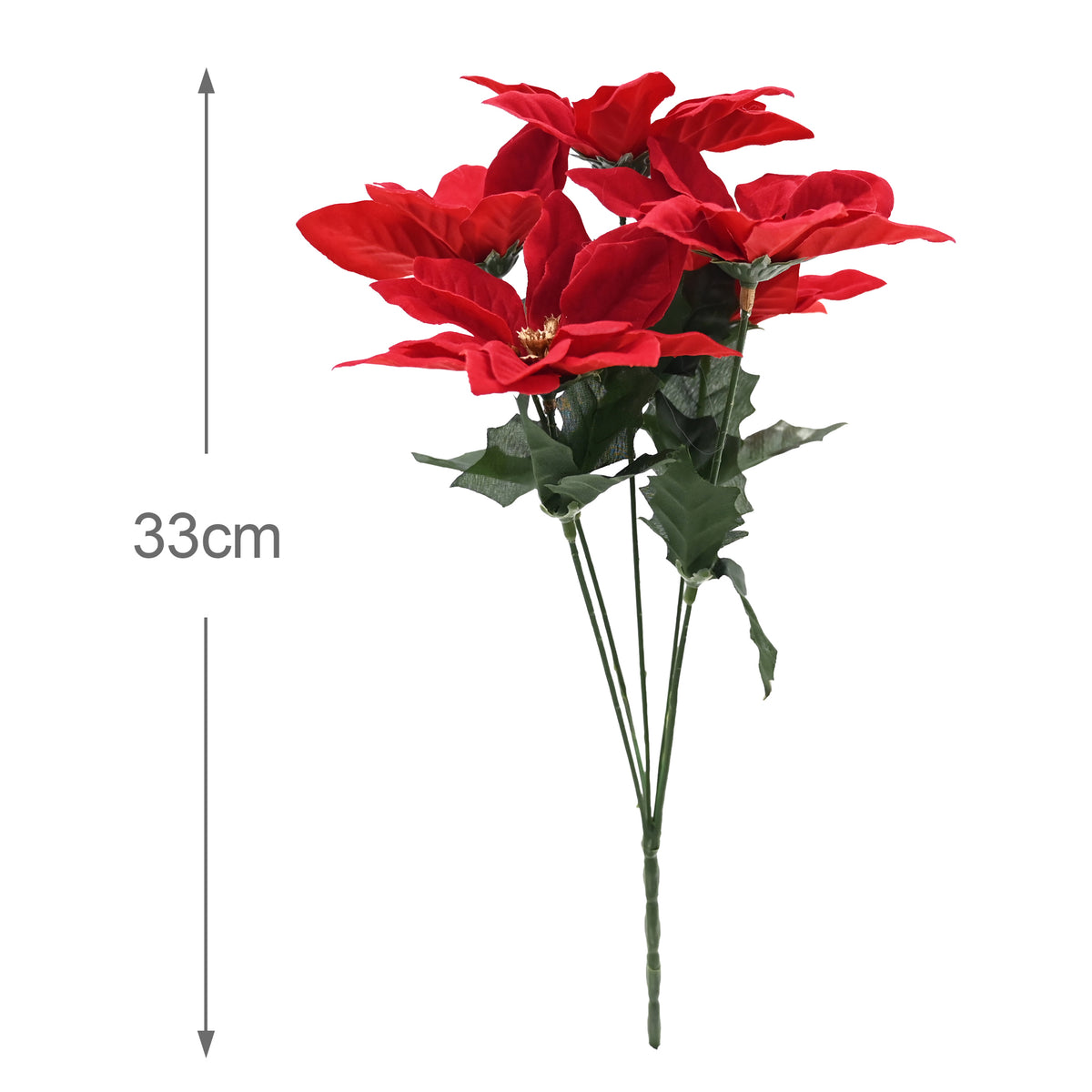 Red Poinsettia Bunch