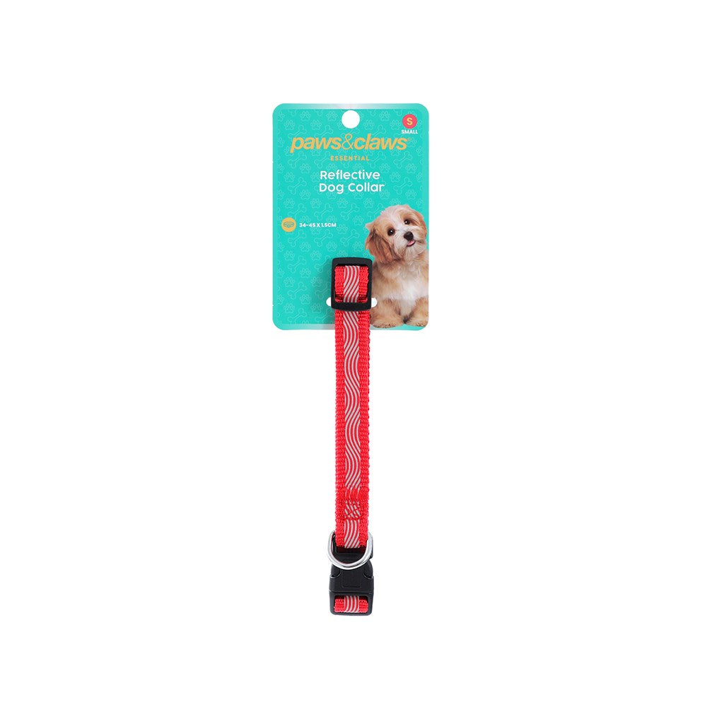 Reflective Dog Collar Small 34-45 x 1.5cm assorted