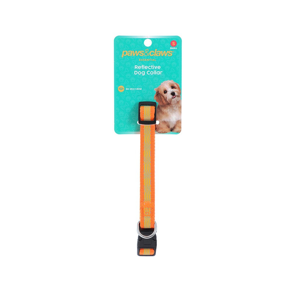Reflective Dog Collar Small 34-45 x 1.5cm assorted