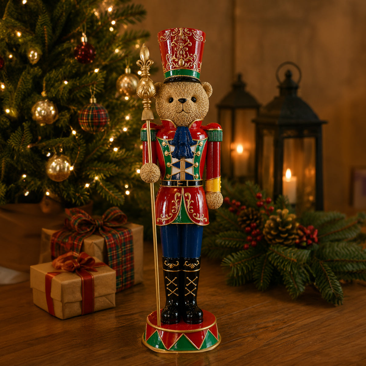 Resin Teddy Bear Soldier 46cm