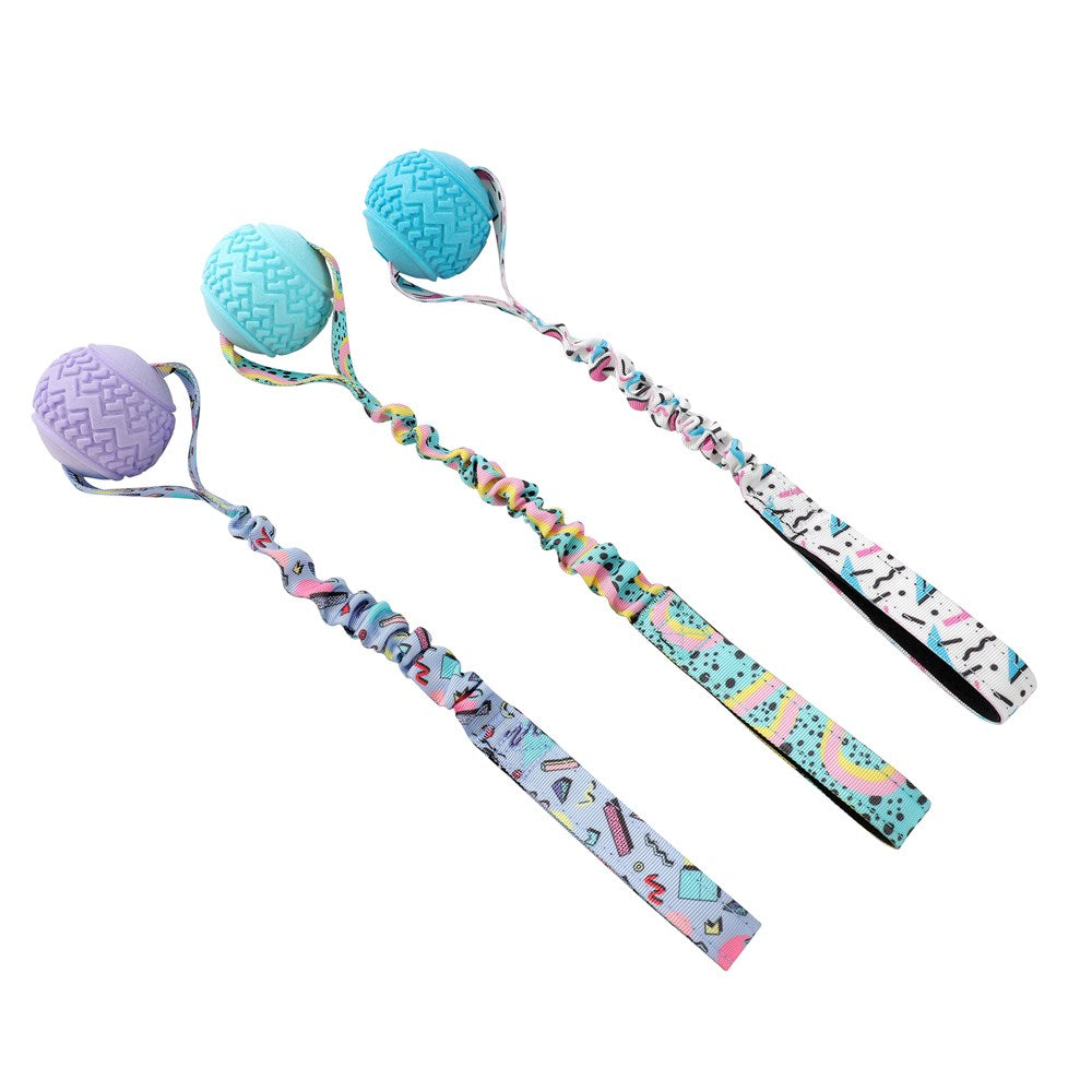 Retro Bungee Ball Printed Tugger 41x7x7cm Assorted