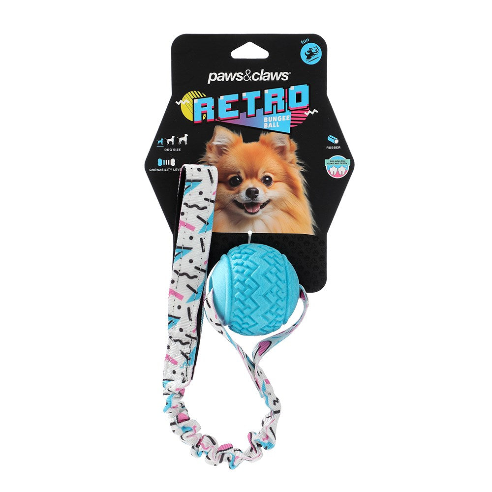 Retro Bungee Ball Printed Tugger 41x7x7cm Assorted