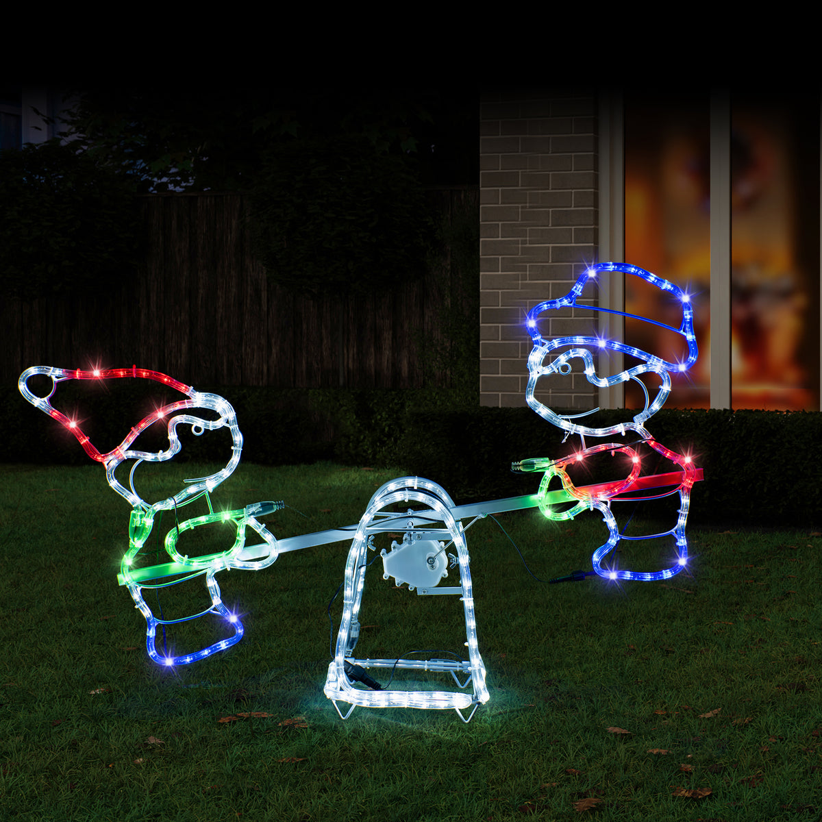 Ropelight Seesaw Elves / Santa Assorted