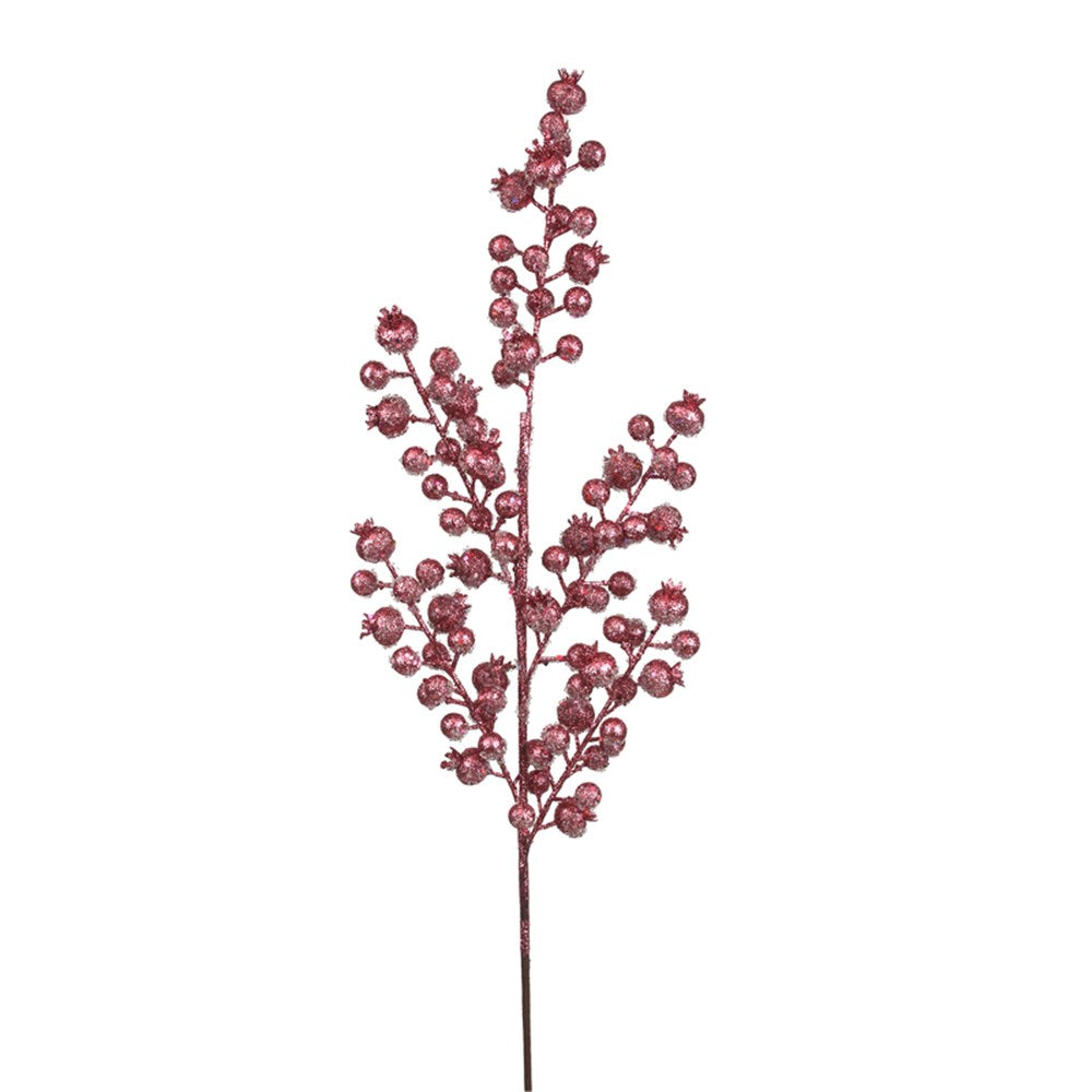 Rose Pink Berry Stem 75cm