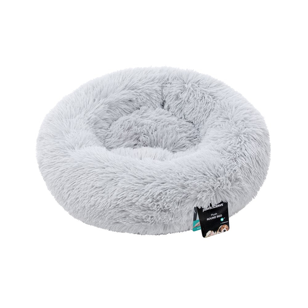 Round Plush Pet Bed – Small (50 × 50 × 15cm) (Assorted)