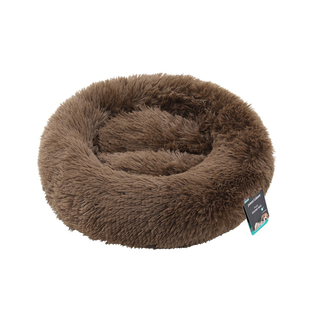 Round Plush Pet Bed – Small (50 × 50 × 15cm) (Assorted)