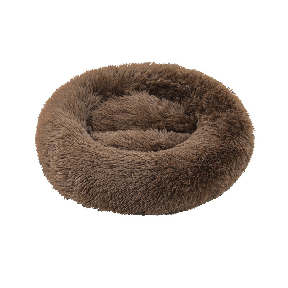 Round Plush Pet Bed – Small (50 × 50 × 15cm) (Assorted)