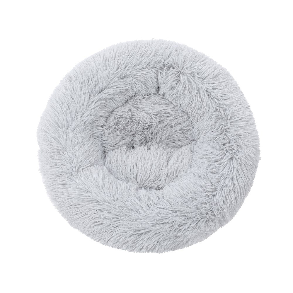Round Plush Pet Bed – Small (50 × 50 × 15cm) (Assorted)