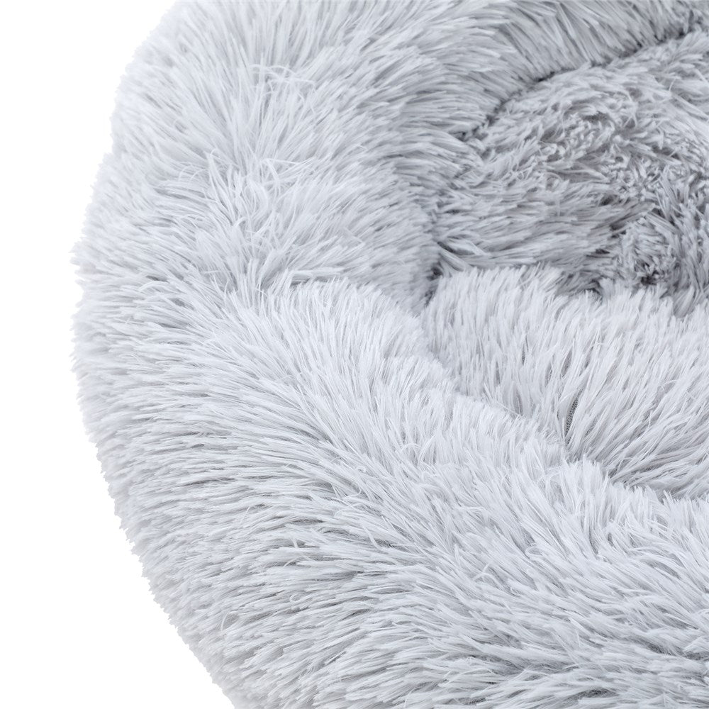 Round Plush Pet Bed – Small (50 × 50 × 15cm) (Assorted)