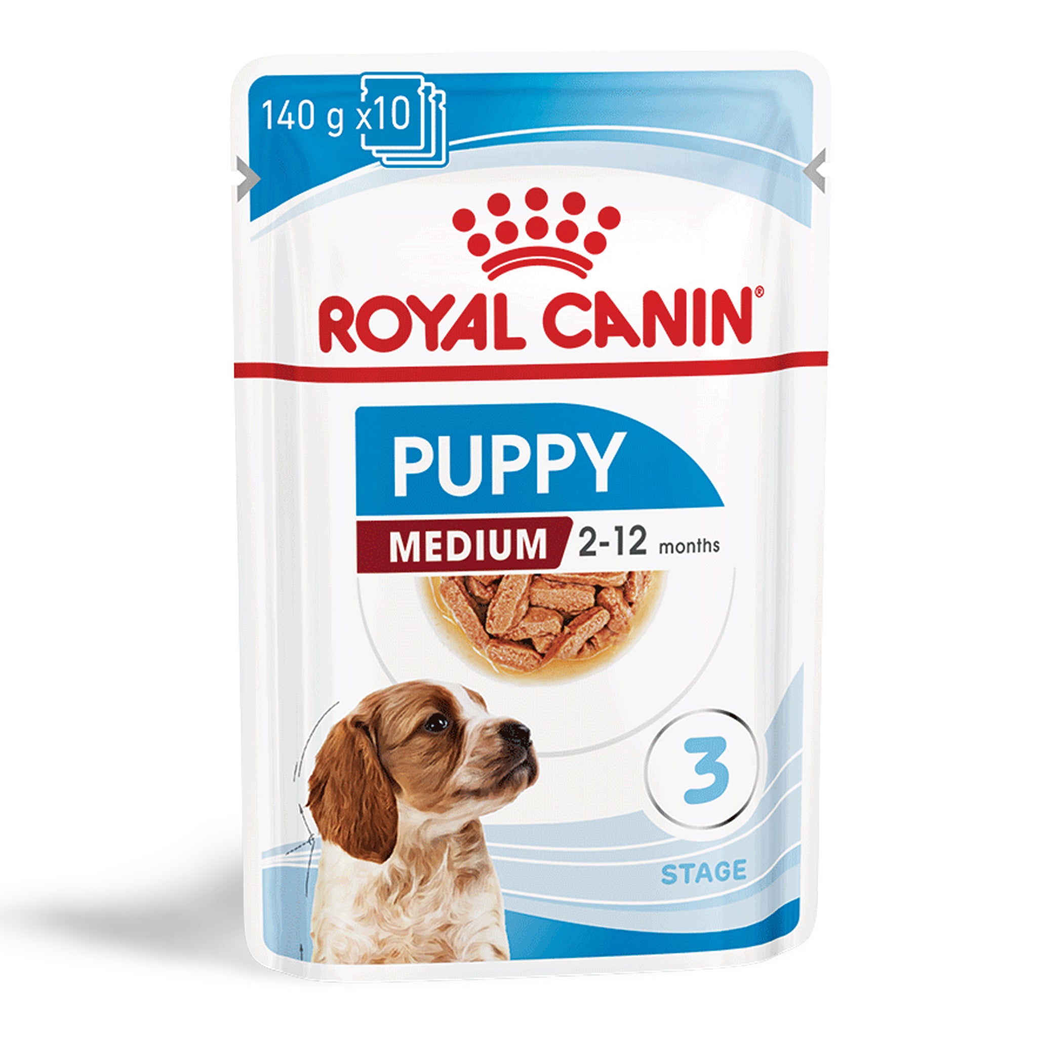 Royal Canin Medium Puppy Wet Dog Food Pouches 140gx10