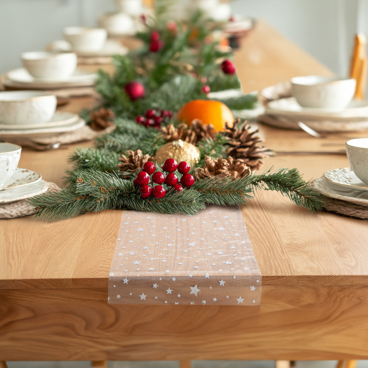 Runner Organza Stars Roll 3m Assorted