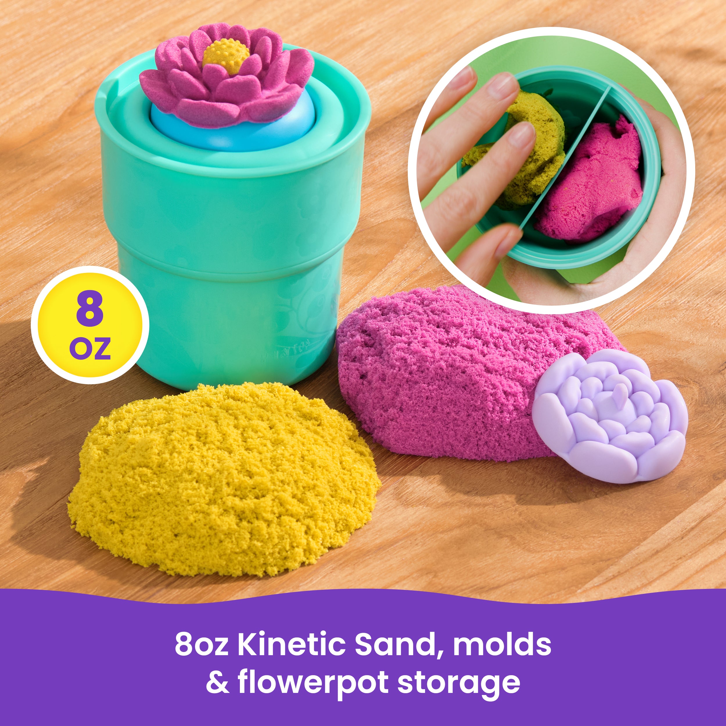 Kinetic Sand Squish Blossom Playset