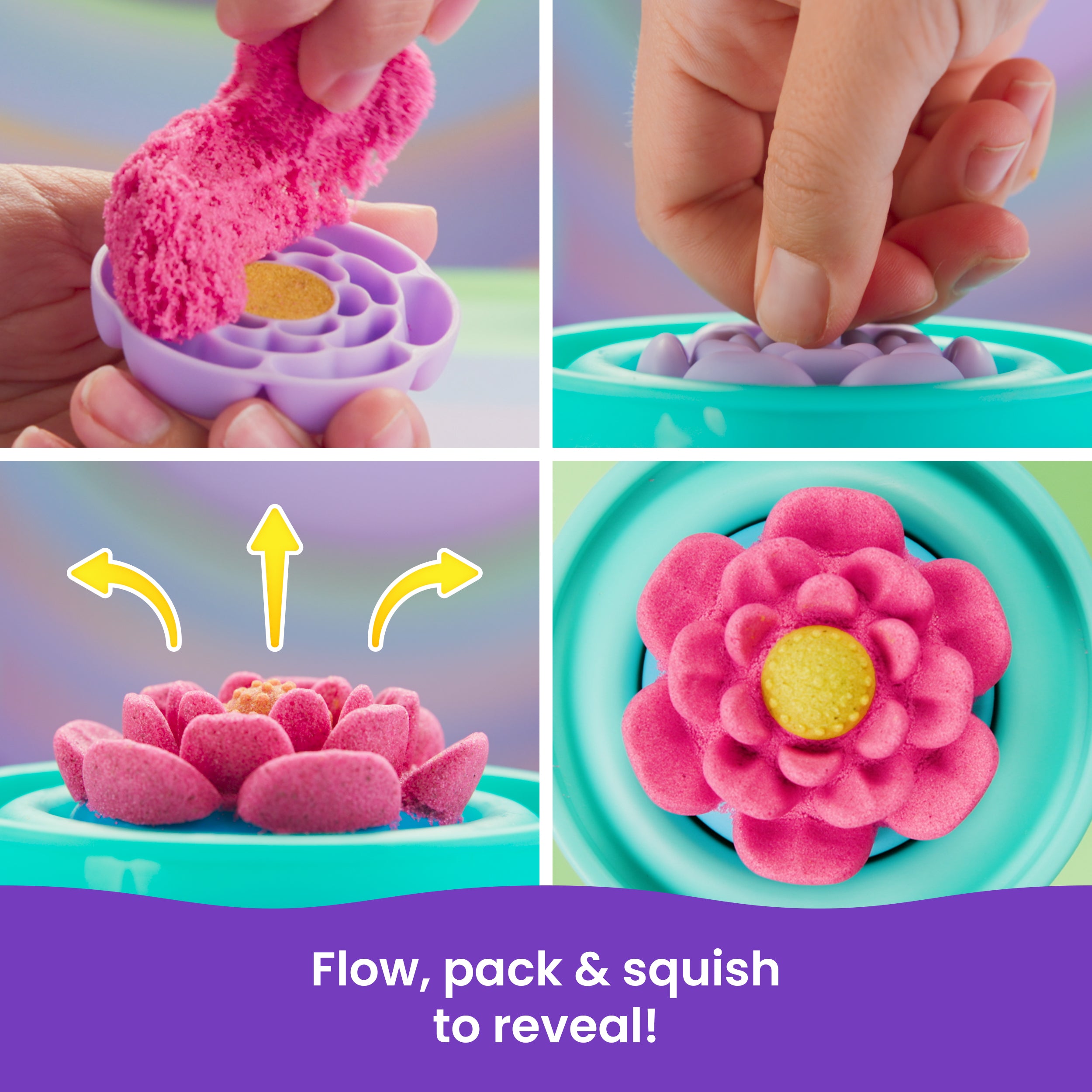 Kinetic Sand Squish Blossom Playset