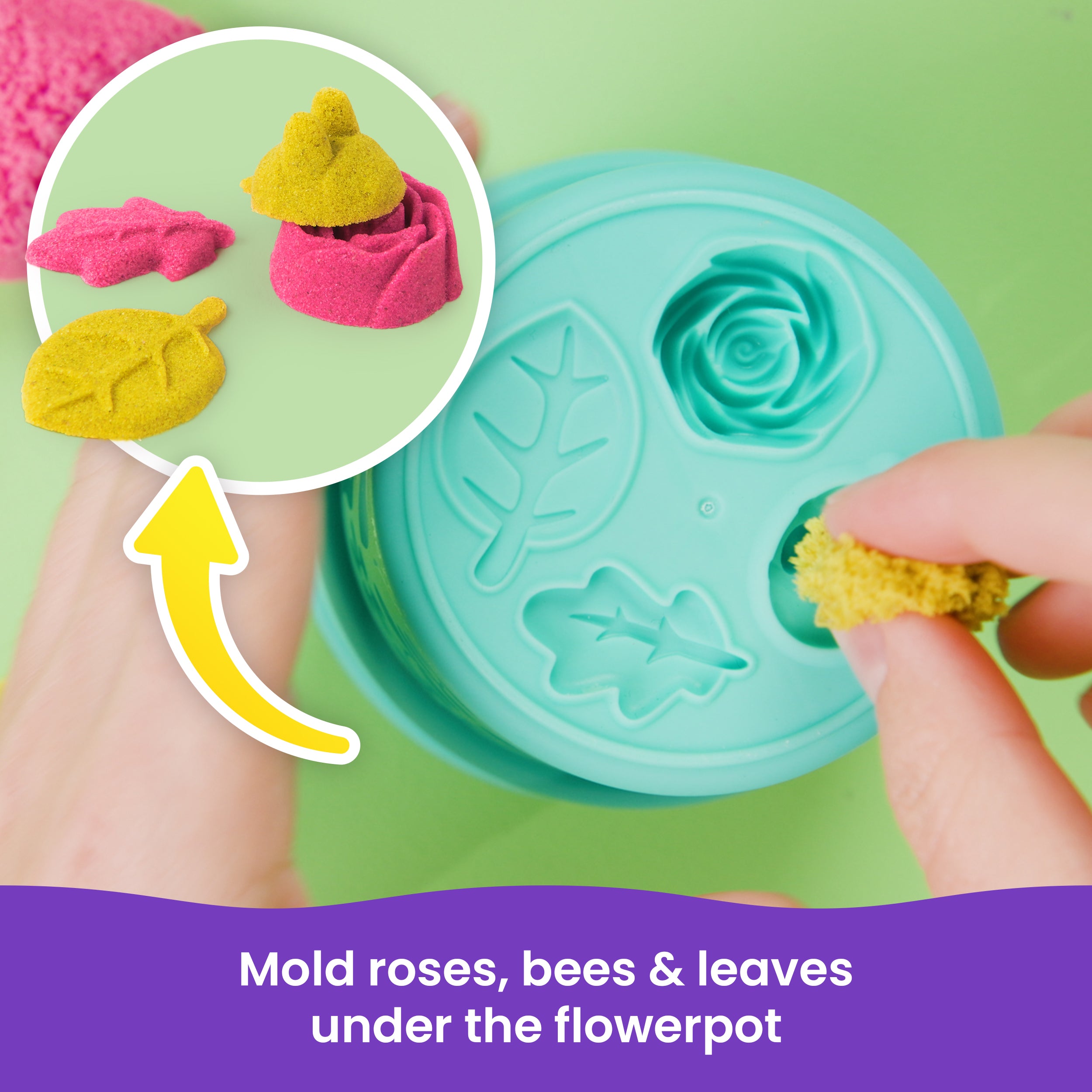 Kinetic Sand Squish Blossom Playset