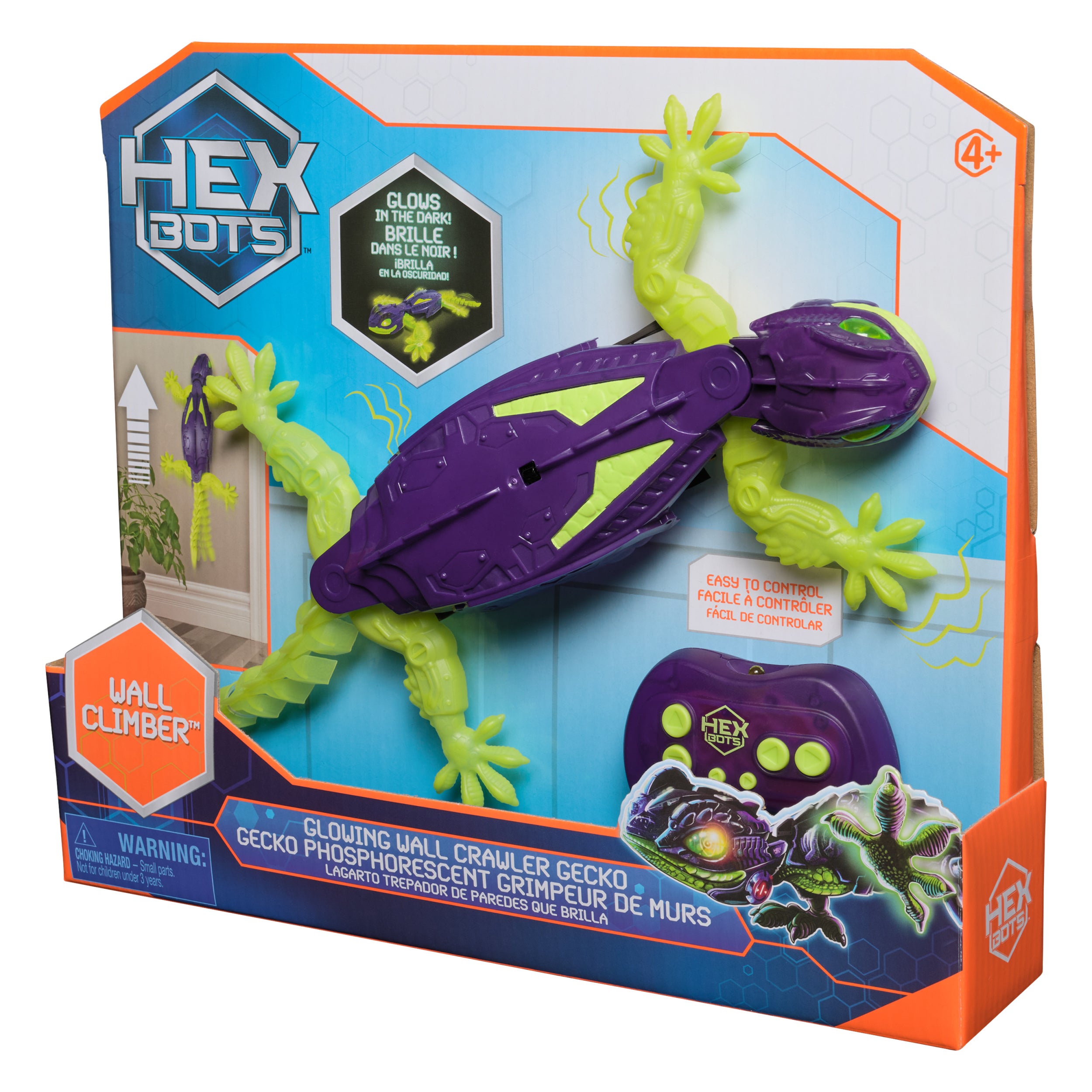 Hex Bots Glow in the Dark Gecko Wall Crawler