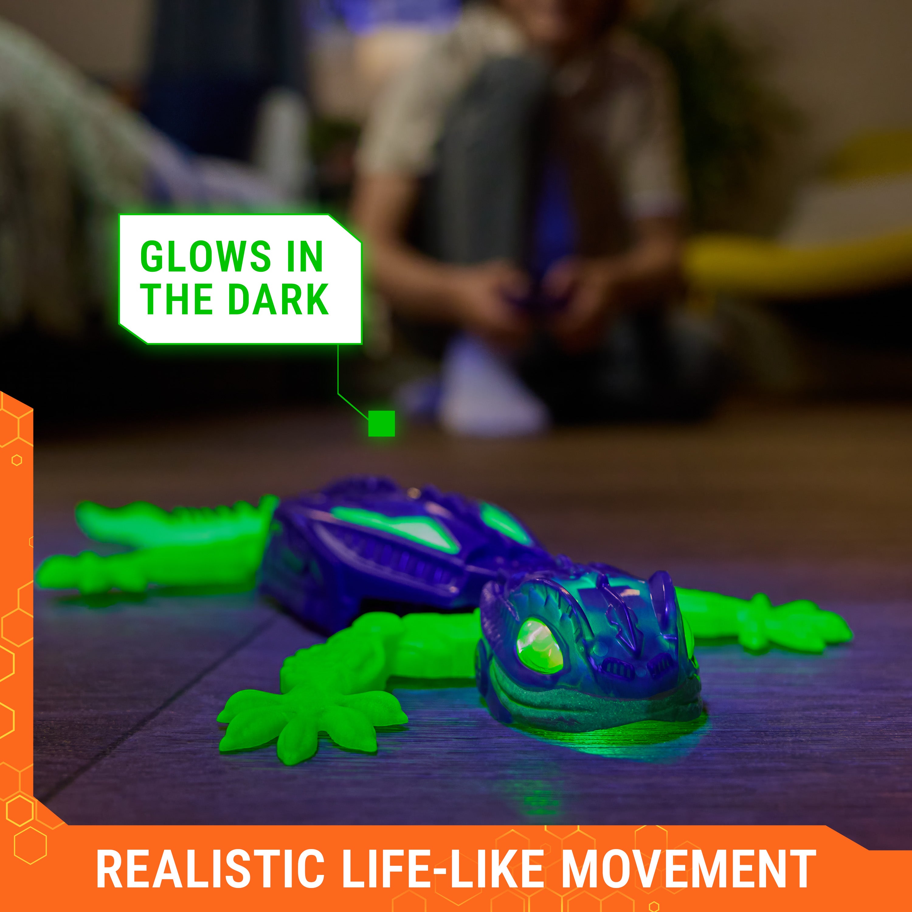 Hex Bots Glow in the Dark Gecko Wall Crawler