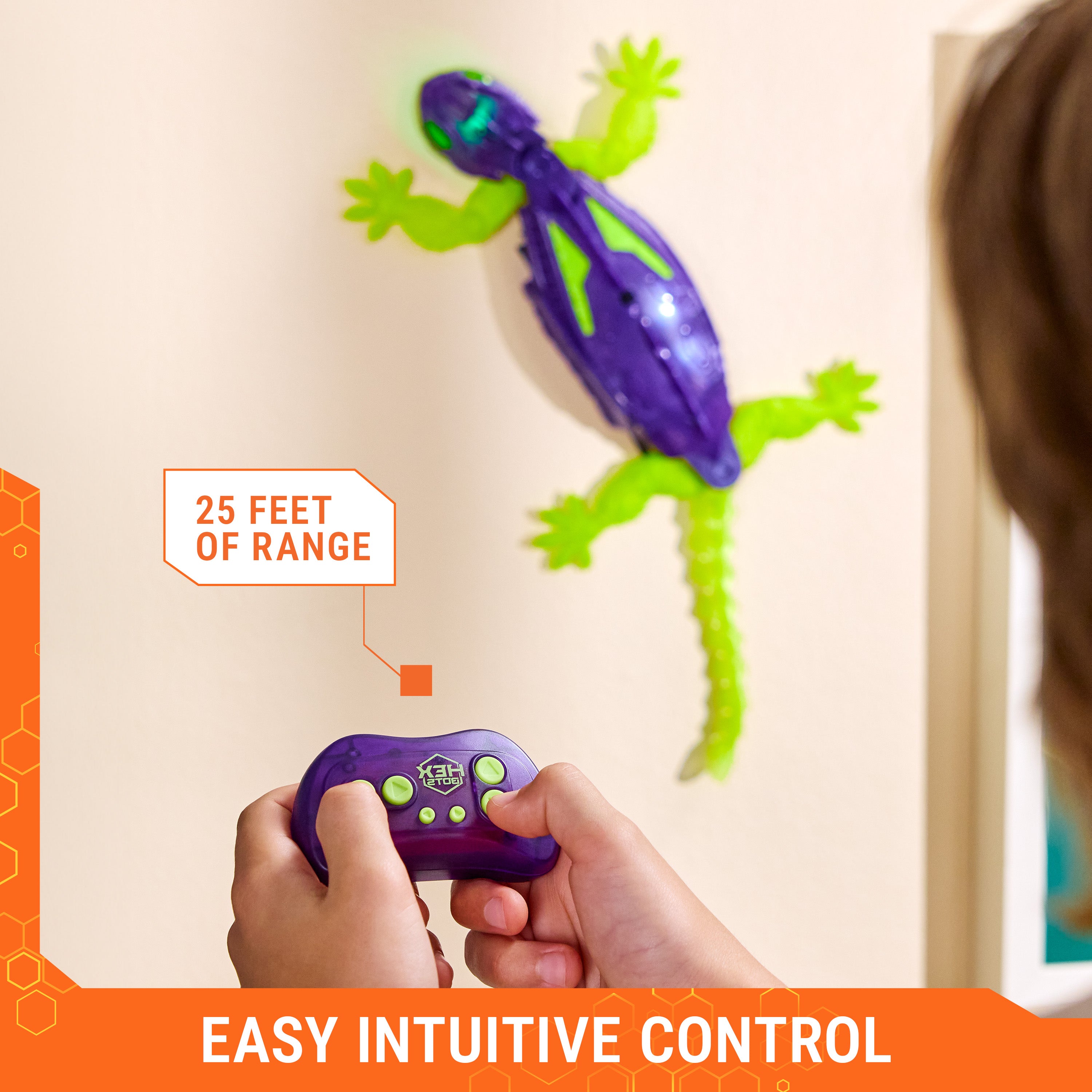 Hex Bots Glow in the Dark Gecko Wall Crawler