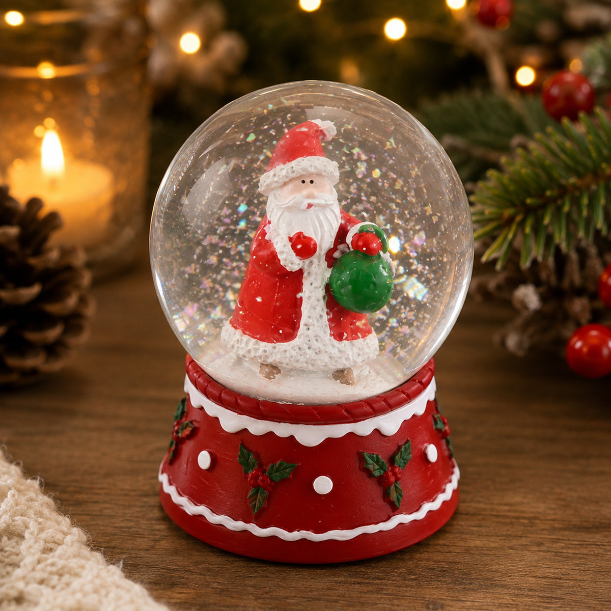 Snowglobe Santa Assorted