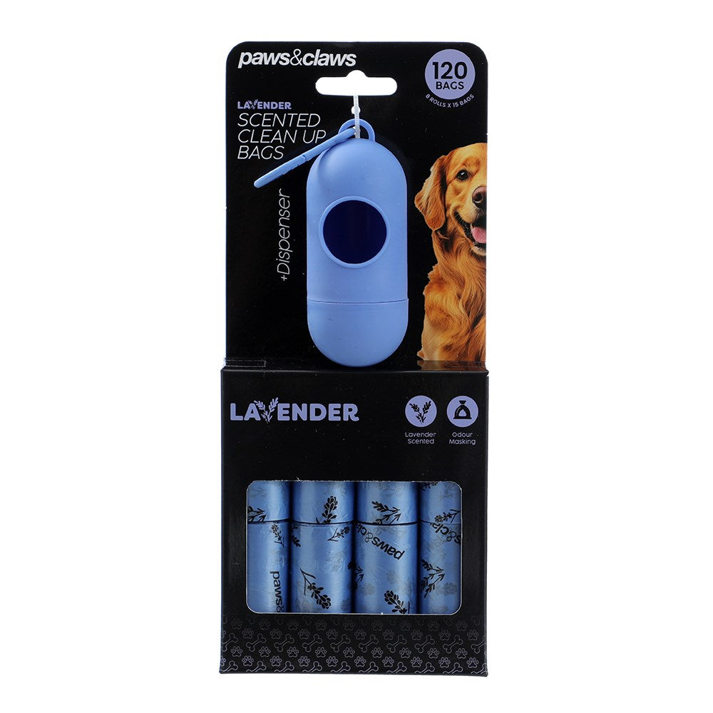 Scented Poop Bags with Dispenser – 120 Pack (3 Assorted Scents)