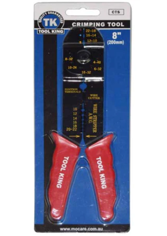 TOOL KING Crimping Tool 8" Vinyl Grip Jimi's Hardware Hub