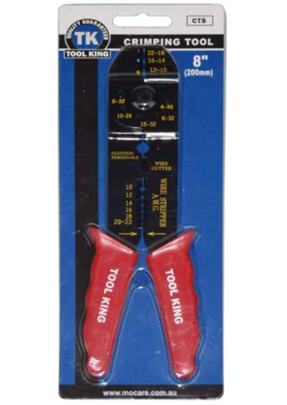 TOOL KING Crimping Tool 8" Vinyl Grip