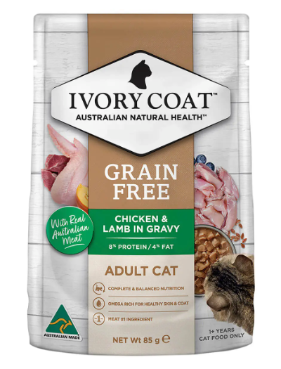 Ivory Coat Adult Cat Chicken With Lamb 85g 12pk