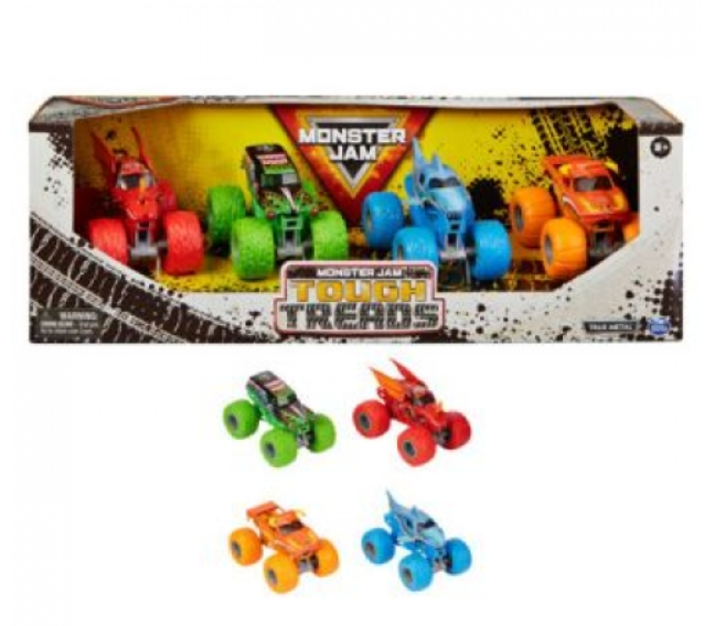Monster Jam 1:64 Diecast 4 Pack Tough Treads