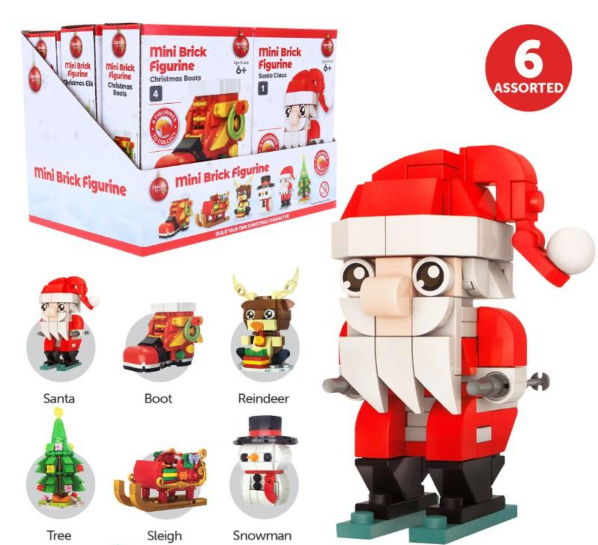 Building Brick Kit Mini Christmas Characters Assorted