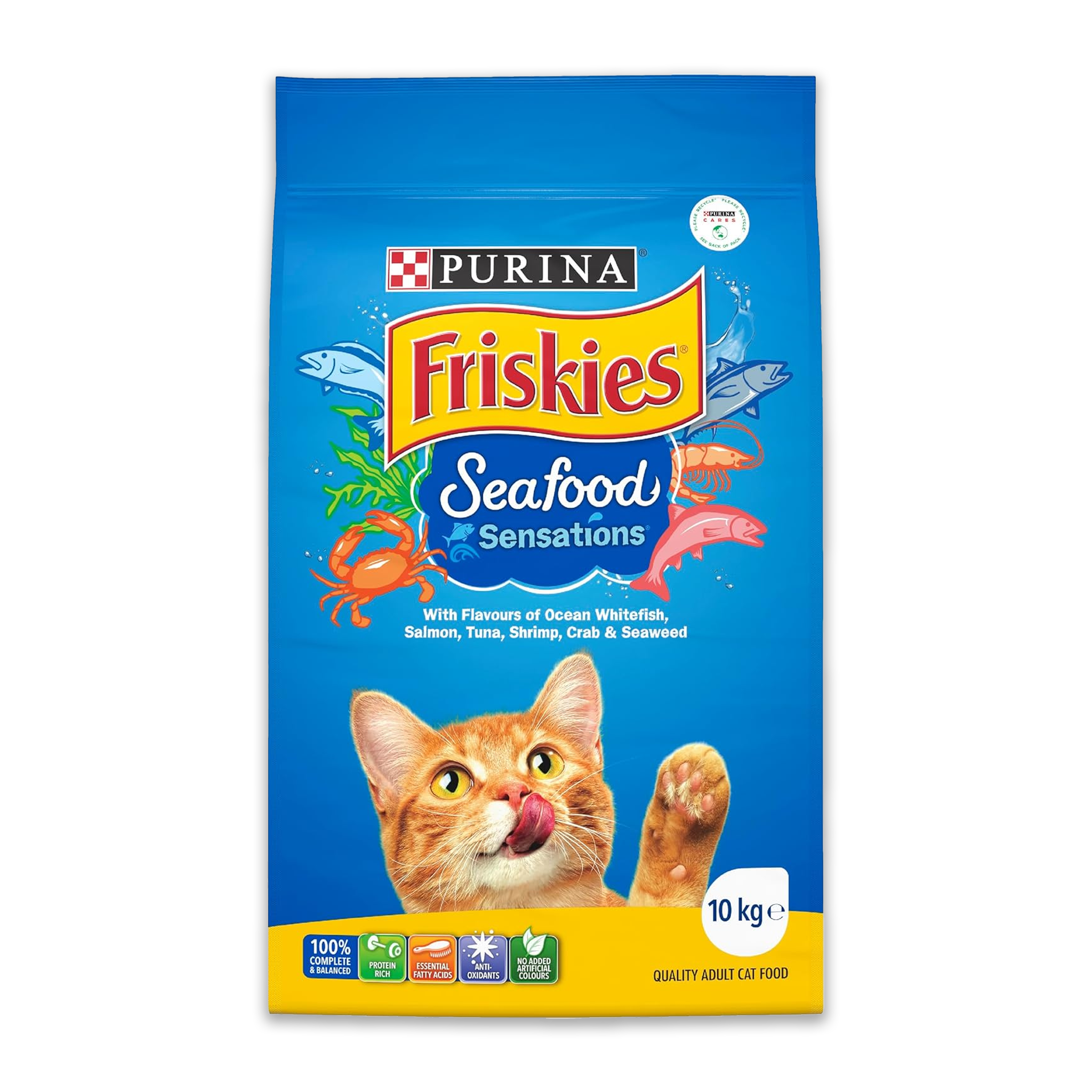 Friskies Cat Adult Dry Food Seafood Sensations 10kg