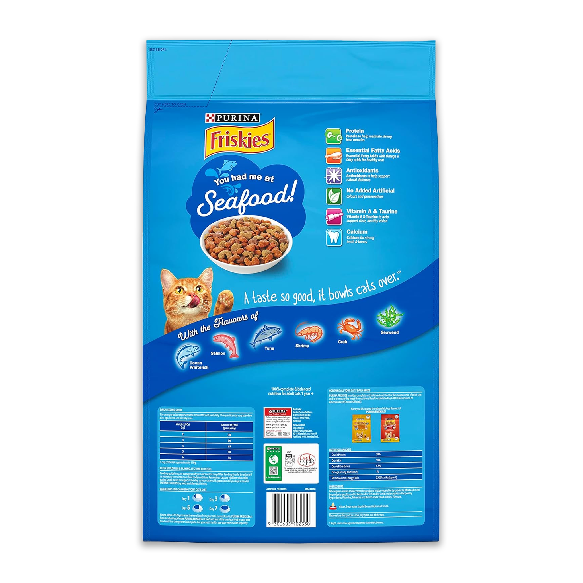 Friskies Cat Adult Dry Food Seafood Sensations 10kg
