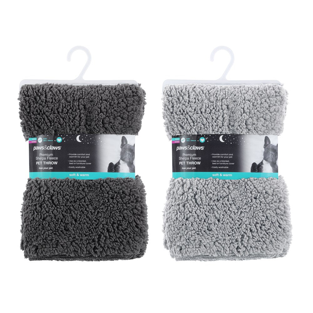 Sherpa Fleece Throw Rug 1M X 1M