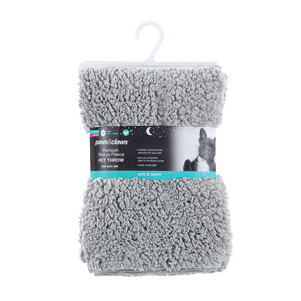 Sherpa Fleece Throw Rug 1M X 1M