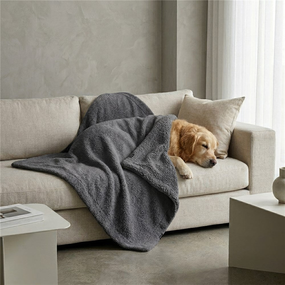 Sherpa Fleece Throw Rug 1M X 1M