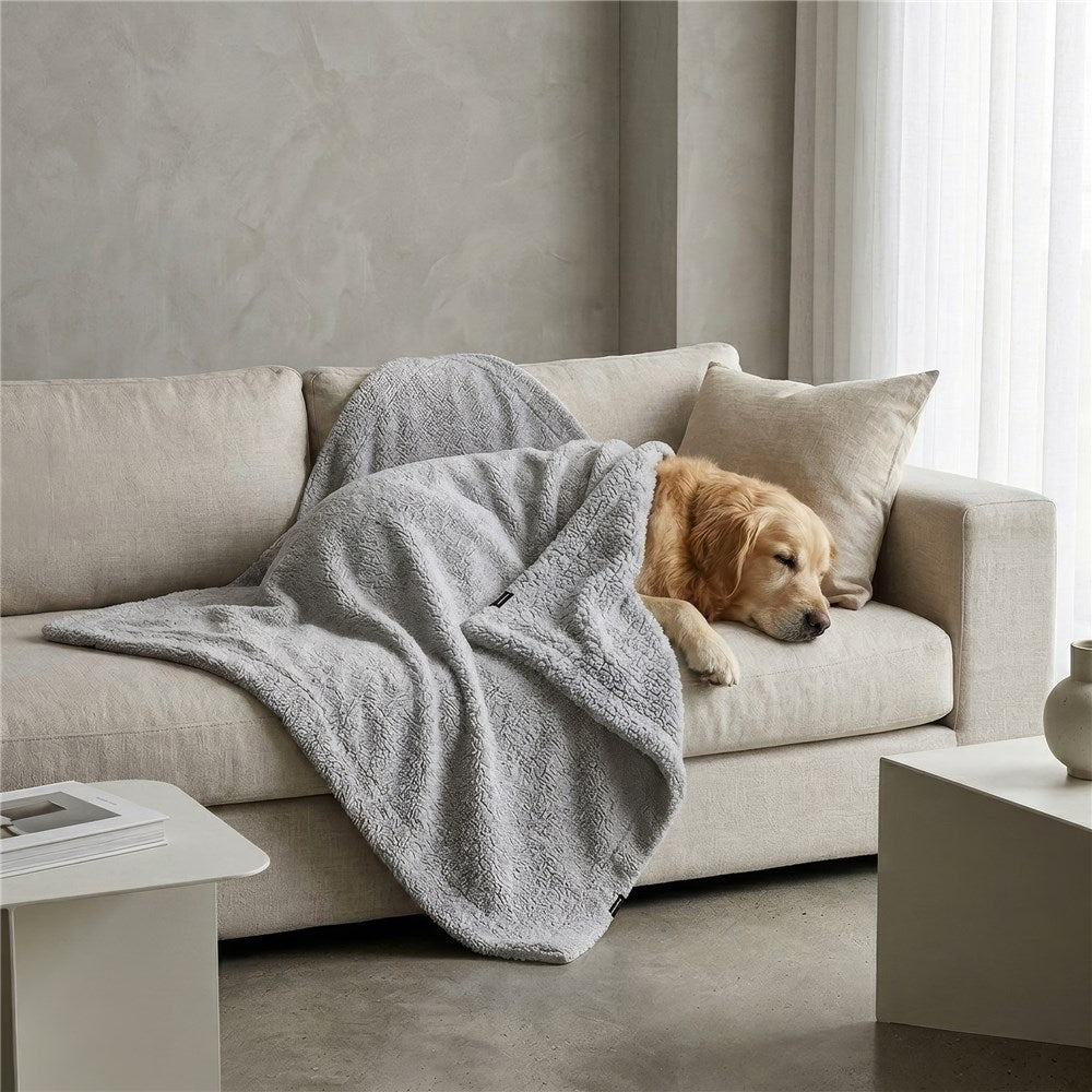 Sherpa Fleece Throw Rug 1M X 1M