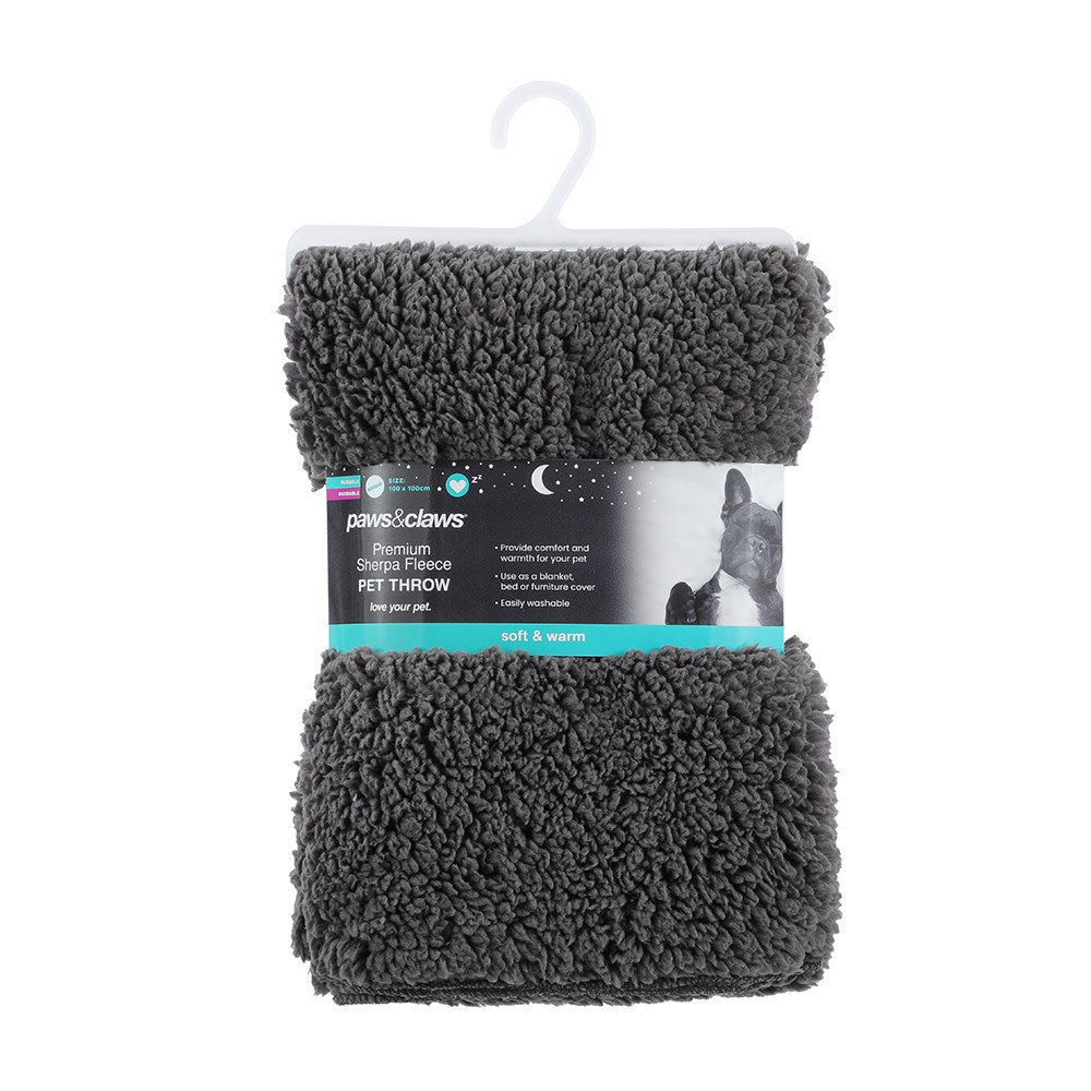 Sherpa Fleece Throw Rug 1M X 1M