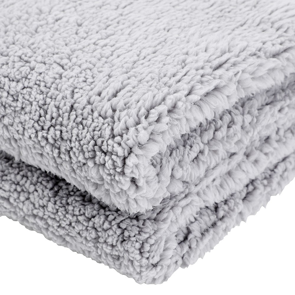 Sherpa Fleece Throw Rug 1M X 1M